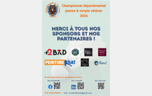 Remerciements à tous nos sponsors et partenaires