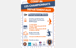 Championnat Départemental de la Vienne Sénior 2024