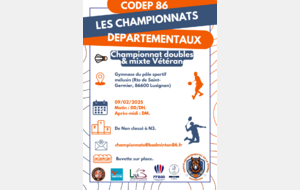 Championnat Départemental de la Vienne de doubles Vétéran 2024