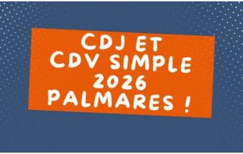 CDJ, CDV simple 2026 : palmarès !